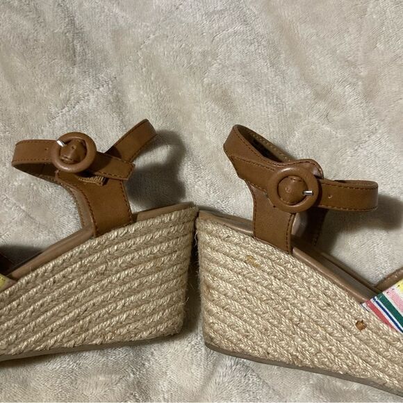 Fun SO Rosebay Multicolor Wedge Sandals Women’s Size 7 - Picture 8 of 13
